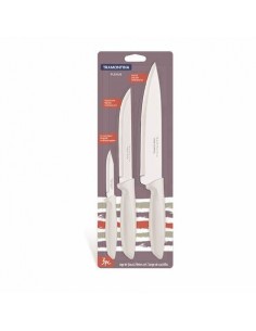 pack 3 couteaux blanc 