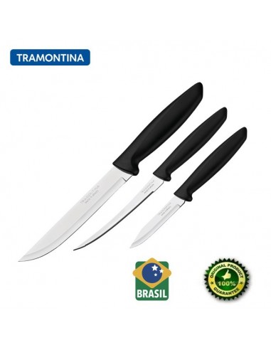 Pack 3 couteaux Noir